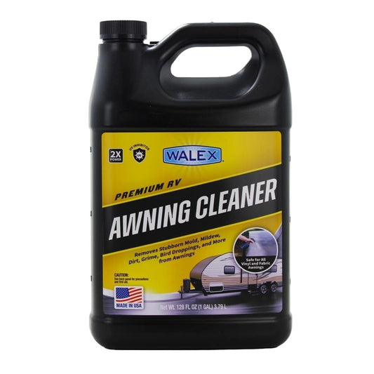 WALEX WALAC1G Walex RV Awning Cleaner - Safe for Vinyl & Fabric, Dissolves Tough Stains, Mold, Mildew, Dirt, Bird Droppings & More; Extends Awning Lifespan for RVs, Campers, Trailers & Motorhomes, 1 Gallon