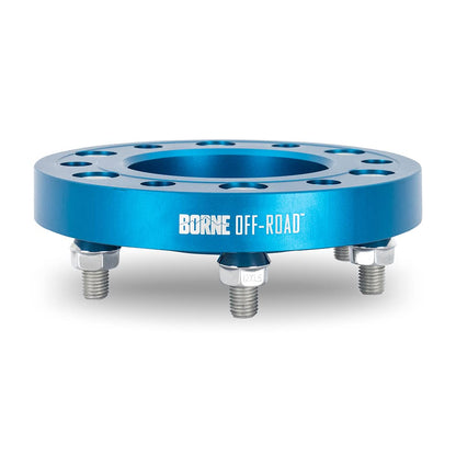 MISHIMOTO BNWS-005-250BL Mishimoto Borne Off-Road Wheel Spacers 6X139.7, 78.1mm Center Bore, M14 X 1.5, 1.00" Thick, Blue