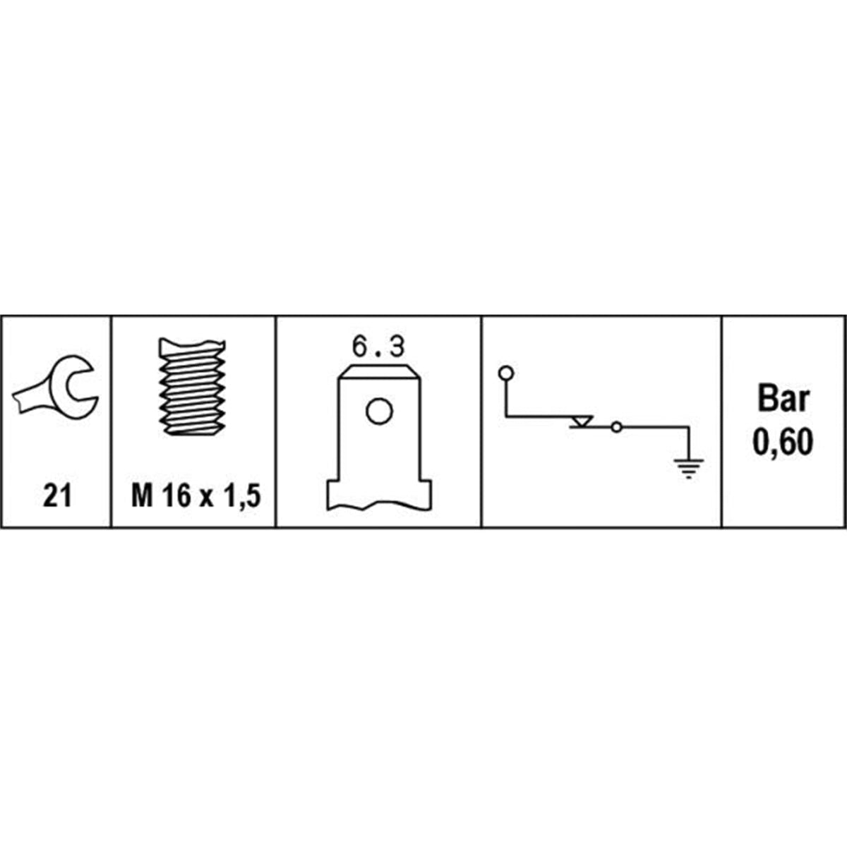 Hella 007393001 6ZF 007 393-001 Öldruckschalter