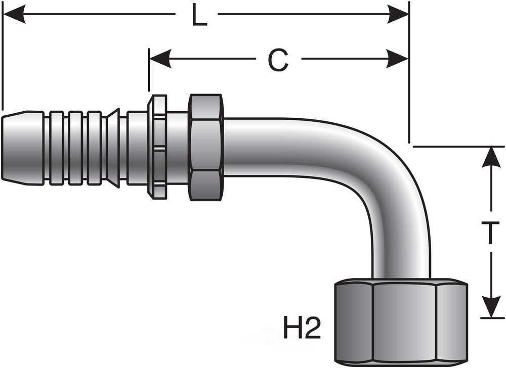 Gates G20181-1620 GlobalSpiral Couplings, Female JIC 37° Flare