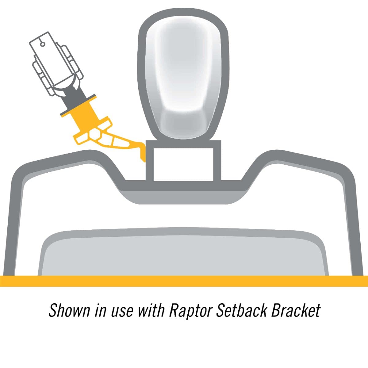 MINN KOTA 1810367 Minn Kota Jack Plate Adapter Bracket for Raptor – Starboard, 2" Setback, 6" Rise, White