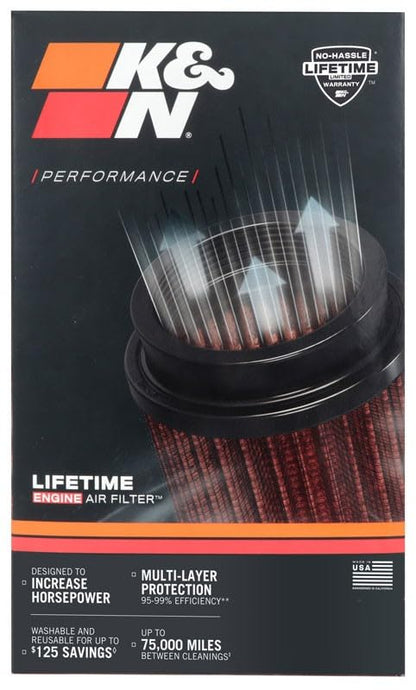 K&N RU-4700 High-Flow Original Lifetime Universal Clamp-On