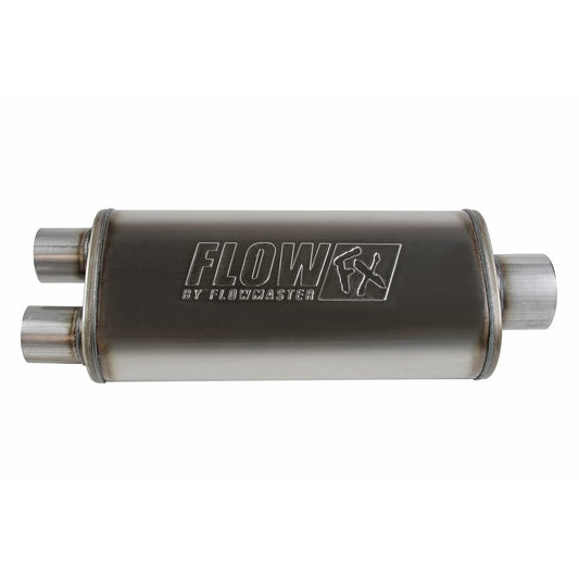 FLOWMASTER 72587 Flowmaster 72587 FlowFX Muffler 3.5" Center Inlet/2.5" Dual Outlet - Moderate Sound 409 Stainless Steel