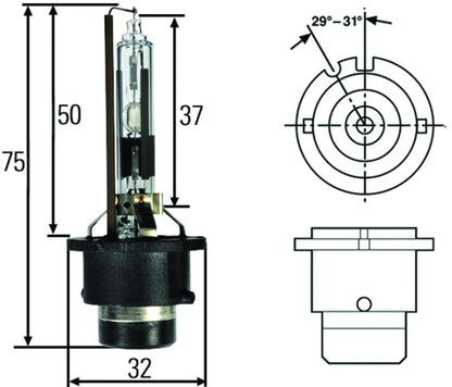 Hella H83070001 Bulb Hid Capsule D2R 12V 35W, Multi