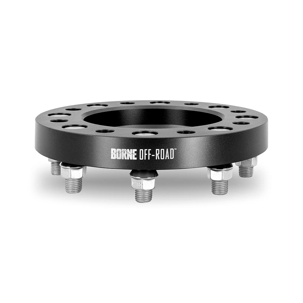 MISHIMOTO BNWS-009-381BK Mishimoto Borne Off-Road Wheel Spacers, 8x180, 124.1 Center Bore, M14x1.5, 38.1mm, Black