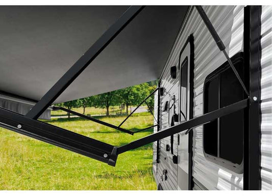 VELARIUM VP6812 Velarium 68" White 12V Power/Idler Arm Set - Robust Extruded Arms with 12V Powered Operation, Adjustable Pitch, Durable Design Reliable Performance, Ideal RV Awnings and Outdoor Use
