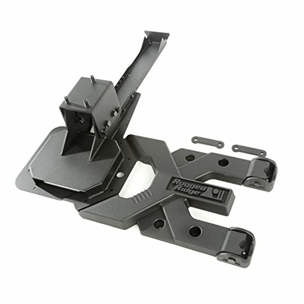 RUGGED RIDGE 11546.50 Rugged Ridge HD Tire Carrier Kit - Fits 2007–2018 Jeep Wrangler JK - Heavy-Duty Construction with Solid Aluminum Hinge Casting & Forged Steel Hinge Brackets