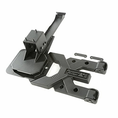 RUGGED RIDGE 11546.50 Rugged Ridge HD Tire Carrier Kit - Fits 2007–2018 Jeep Wrangler JK - Heavy-Duty Construction with Solid Aluminum Hinge Casting & Forged Steel Hinge Brackets
