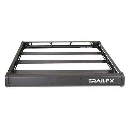 TRAILFX JRB001T Heavy-Duty Aluminum Roof Basket Cargo Carrier for Wrangler JL & Gladiator Direct Fit No Drill Application