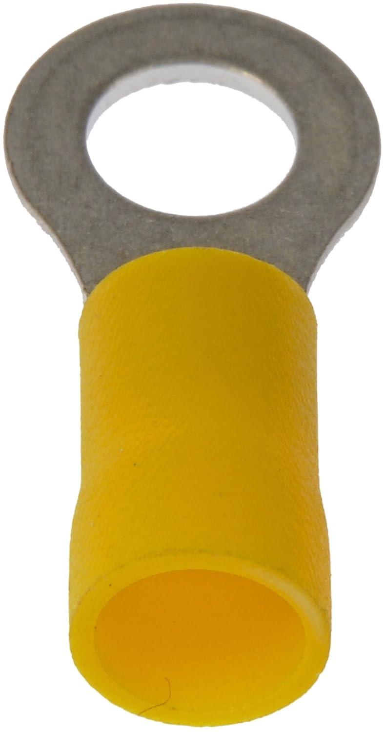 DORMAN 85415 Dorman 85415: 12-10 Gauge Ring Terminal, 1/4 In., Yellow