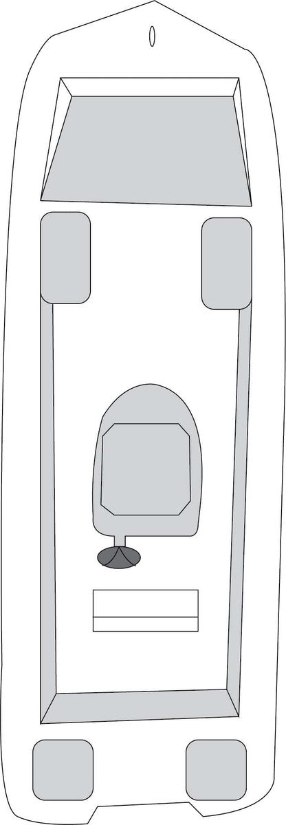 CARVER 79011 CSR 78011 Flex-Fit Cover for V-Hull Fishing Boats - 17' to 19', Haze Gray