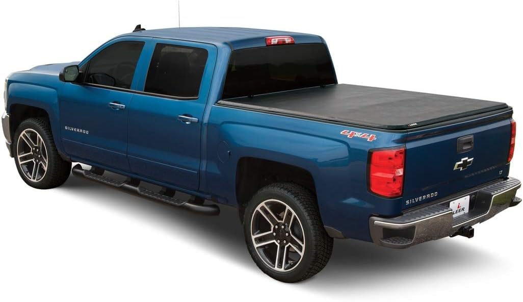 LEER 630289 LEER Latitude | Fits 2007-2021 Toyota Tundra with 5.6 FT Bed with Track | Easy Install, Soft Tri-Fold Truck Bed Tonneau Cover (with Track) - Does Not Fit Trail Edition