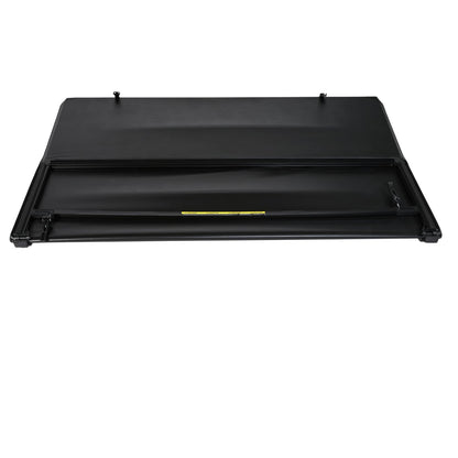 TRAILFX TFX4008 TrailFX Soft Tri-Fold Tonneau Cover Fits 2022-2025 Nissan Frontier Factory Bed Rail Caps Soft Folding Lockable via Tailgate Handle Lock Black Vinyl with Aluminum Rails Clamp-On Installation