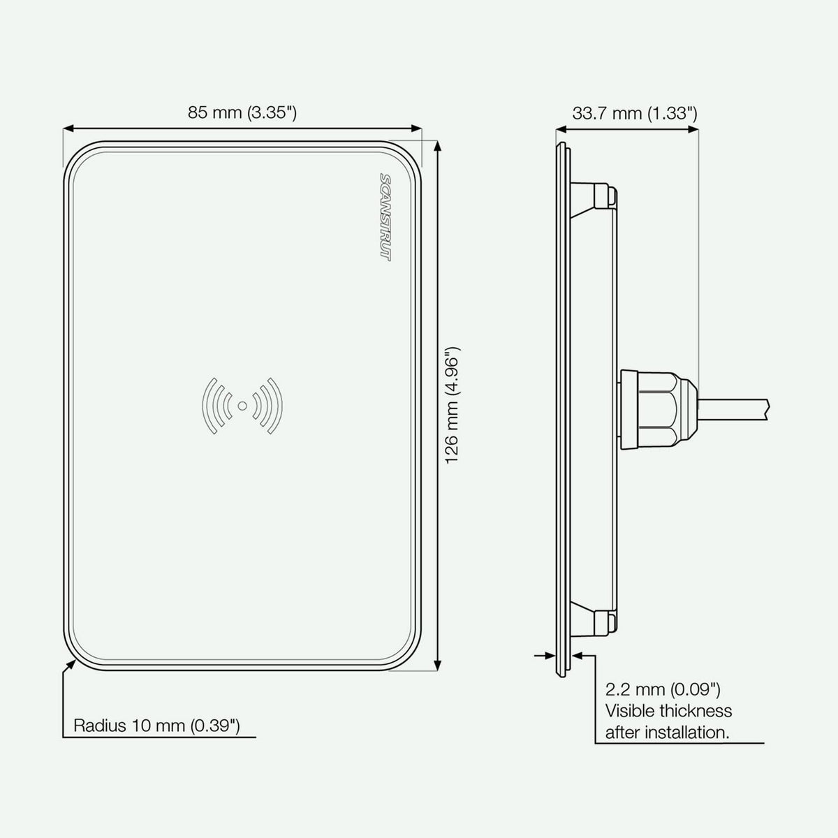 SCANSTRUT SC-CW-7GT Scanstrut SC-CW-7GT Sub 15W 3-Coil Waterproof Wireless Charger