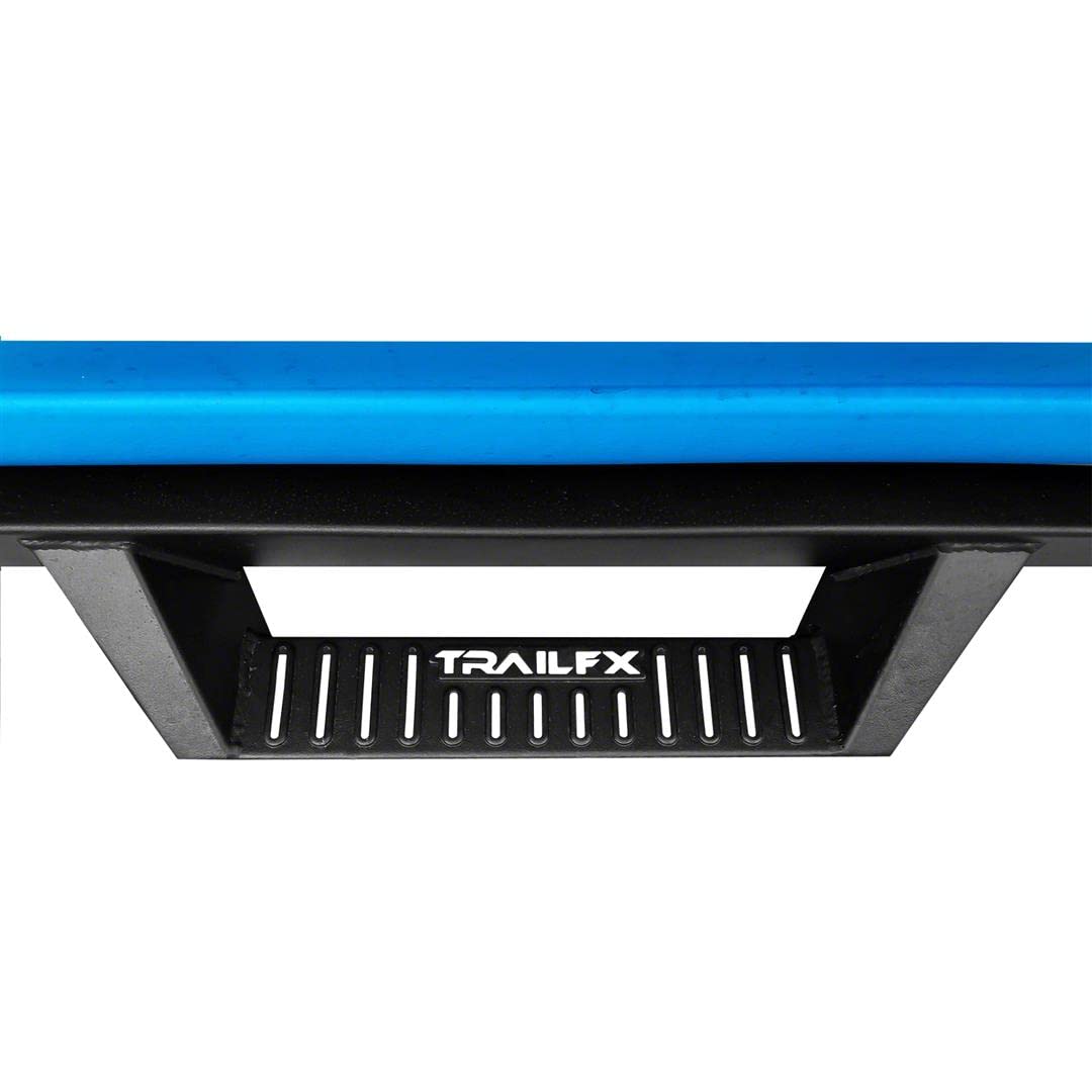 TRAILFX DHS021B TrailFX Drop Hoop Nerf Bars with Drop Down Steps for Toyota Tundra Crew Max 2007-2021 Matte Black Powder Coated Steel Rocker Panel Mount with Mounting Hardware TrailFX DHS021B