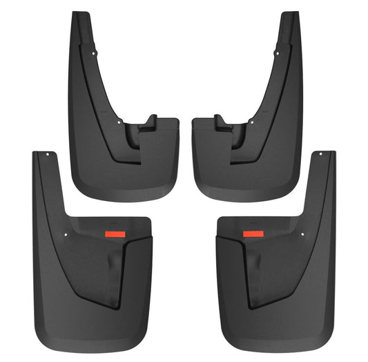 Husky Liners 58246 Husky Liners Custom Mud Guards – Fits 2021-2026 Chevrolet Suburban, Tahoe, GMC Yukon, Yukon XL (Without Power Deploying Running Boards) – Front & Rear Set, 4-pc Black - 58246