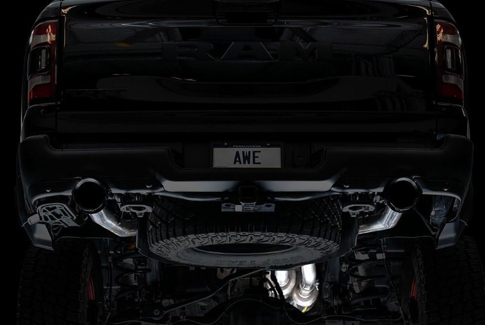 AWE Tuning 3015-33005 AWE Touring Dual 3' Cat-Back Exhaust, Black Tips for 2021-2023 TRX 6.2L