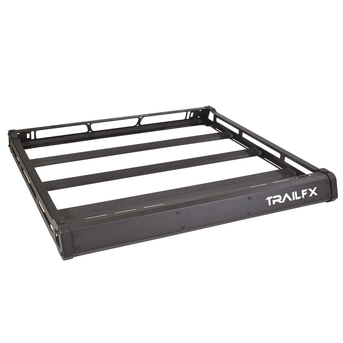 TRAILFX JRB001T Heavy-Duty Aluminum Roof Basket Cargo Carrier for Wrangler JL & Gladiator Direct Fit No Drill Application
