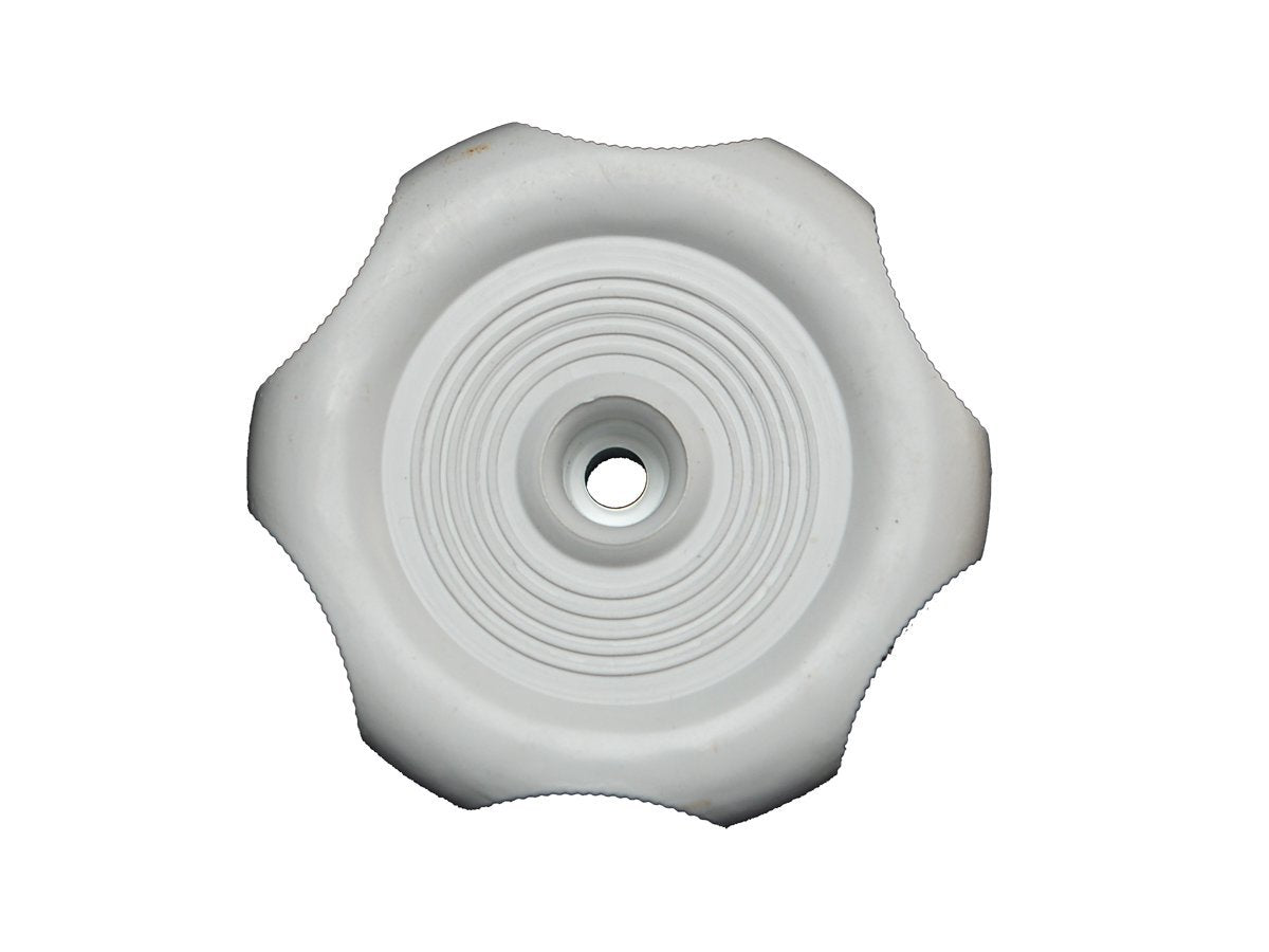 RV DESIGNER H717 RV Designer H717, Plastic Window Knob, 2-1/4 inch Diameter, 1 inch Shaft, White, Interior Hardware
