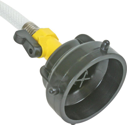CAMCO 39533 Camco RV Sewer Hose Rinse Cap | Features a Convenient Shut-Off Valve for Water Flow Control, Firmly Locks onto the RV Sewer Hose Bayonet Fitting, and Rinses RV Sewer Hose Before Storage (39533)