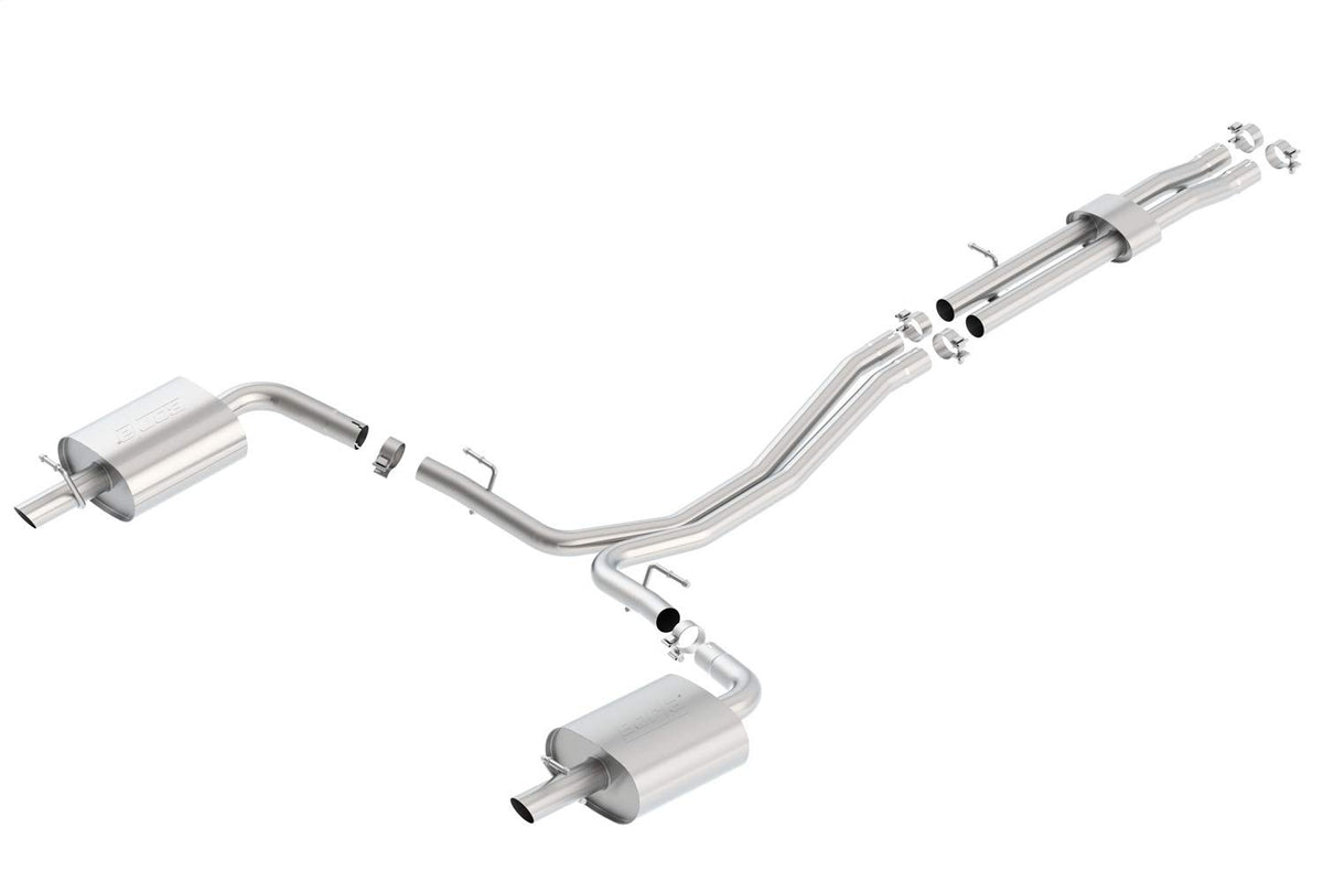 BORLA 140659 BORLA 140659 Cat-Back Performance Exhaust System for 2016-2017 Ford Explorer Sport 3.5L V6 EcoBoost Automatic Transmission All Wheel Drive 4 Door. Tips NOT Included. Use AZ812Factory Valance/Tips.