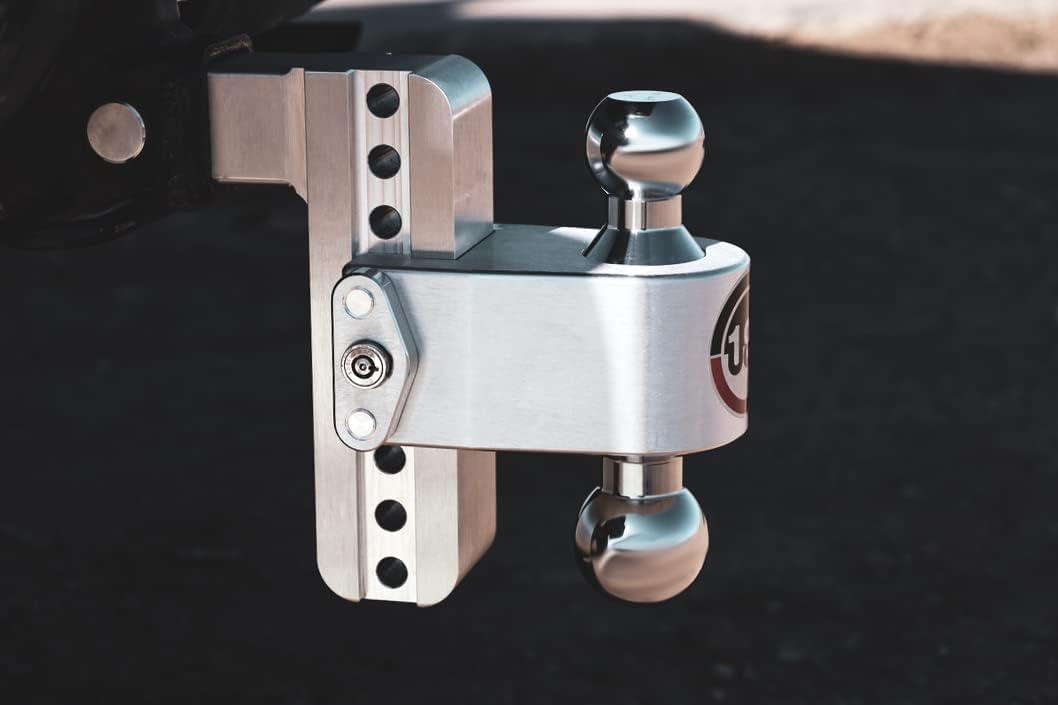 WEIGH SAFE CTB6-2 Weigh Safe Trailer Hitch Ball Mount, 6" Drop, 2" Receiver, Chrome Balls