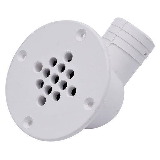 T-H MARINE CSD-92-DP T-H Marine Cockpit Scupper Drain, UV-Stabilized Polymer Marine Drain Fitting with Check Ball Design, Easy Installation 1.5" Hose Compatibility, Leaf Guard Technology for Debris Prevention
