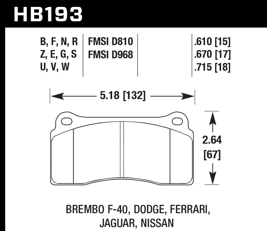 Hawk HB193Z.670 Performance Performance Ceramic Street Brake