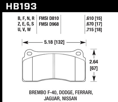 Hawk HB193Z.670 Performance Performance Ceramic Street Brake