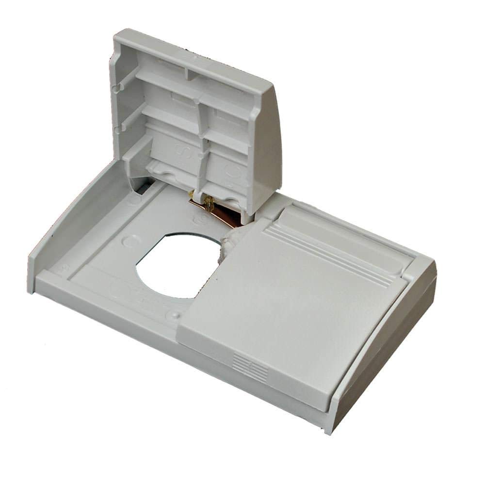 RV DESIGNER E365 RV Designer E365 - Weatherproof Dual AC Outlet Snap Cover Plate Only, White