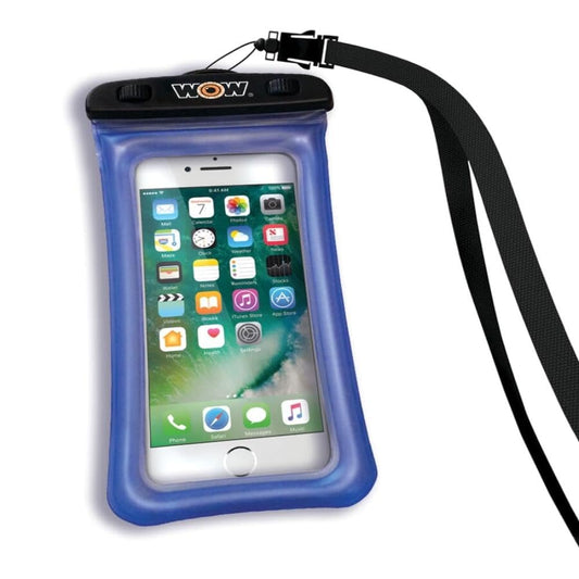 WOW SPORTS 18-5020B Wow Sports Waterproof Phone Pouch - Blue - 5 x 8 in - Floats