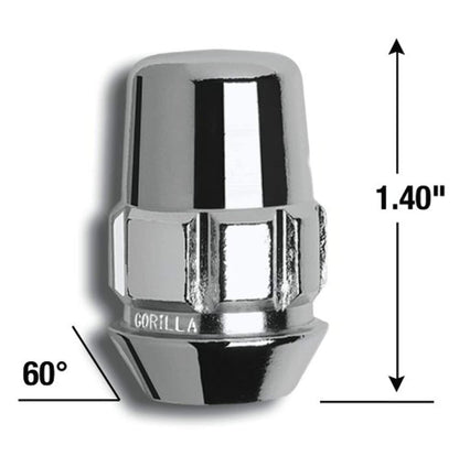 GORILLA 71601N Gorilla Automotive 71601N 14mm x 2.00 Acorn Lug Nut,Chrome