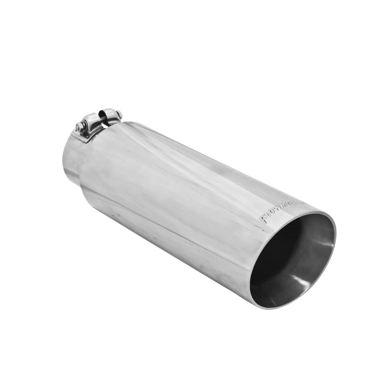 FLOWMASTER 15398 Flowmaster 15398 4.00in Polished Stainless Steel Angle Cut Clamp-On Exhaust Tip for 3.00in Tubing