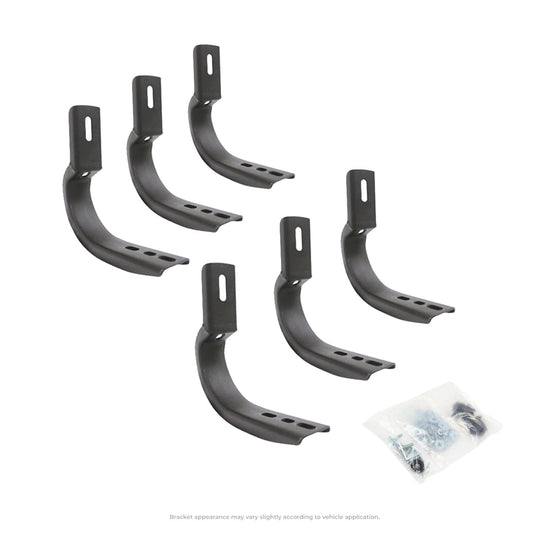 GO RHINO 6844355 Go Rhino OE Xtreme Brackets | Mild Steel, Textured Black | 6844355 | Fits 2022-2024 Toyota Tundra Crew Max/Double Cab Pickup