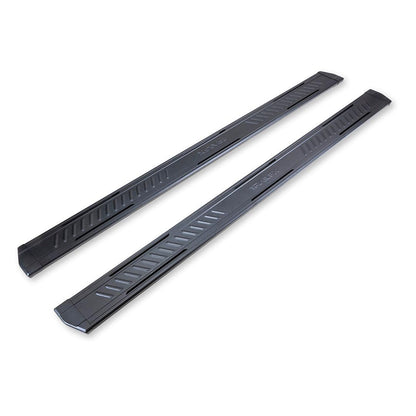 TRAILFX AL6010B TrailFX Running Boards for Ram 1500 Quad Cab 2011-2018 Black Matte Titanium Powder Coated Aluminum 6.5 Inch Wide Step Rocker Panel Mount AL6010B A6 Series