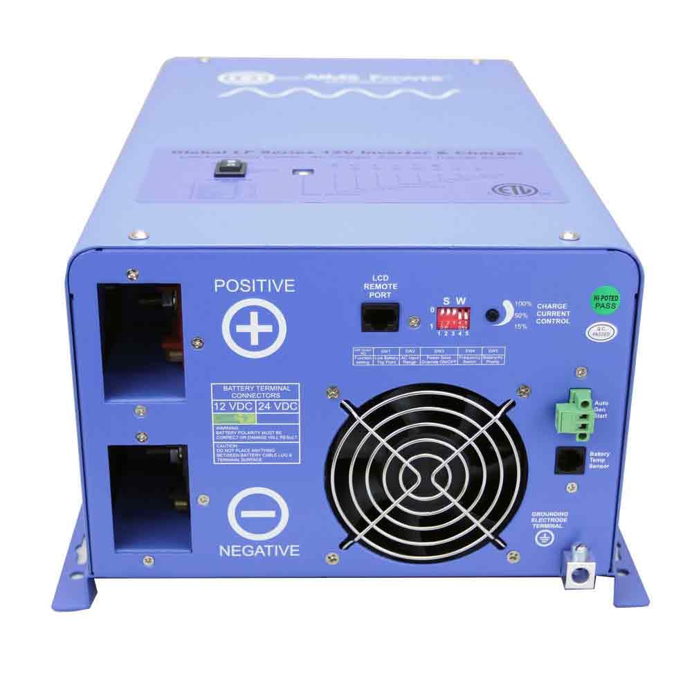 AIMS POWER PICOGLF3K12050BY AIMS 3000W 12V Pure Sine Inverter Charger w Transfer Switch 120/240V ETL
