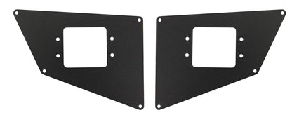 GO RHINO 281731T Go Rhino BR20 Light Plates - 3x3 Flush Mount | Mild Steel, Textured Black | 281731T | Fits Go Rhino BR20 Rear Bumpers (See description)
