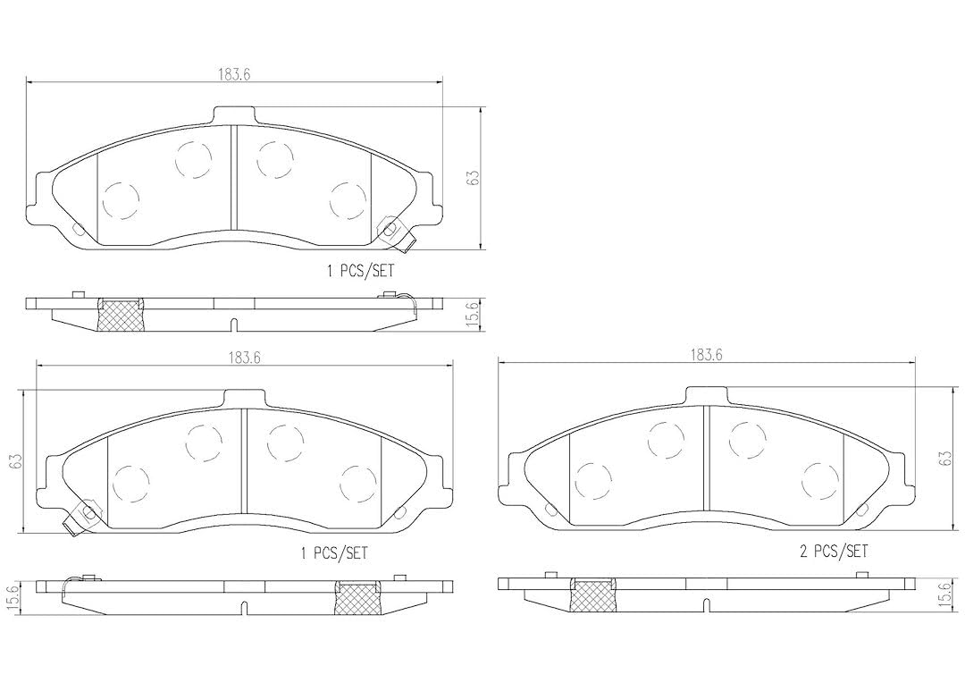 BREMBO P10052N Brembo P10052N Premium Ceramic Front Disc Brake Pad Set CADILLAC/CHEVROLET/FORD AUSTRALIA OE# 12330681