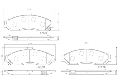 BREMBO P10052N Brembo P10052N Premium Ceramic Front Disc Brake Pad Set CADILLAC/CHEVROLET/FORD AUSTRALIA OE# 12330681