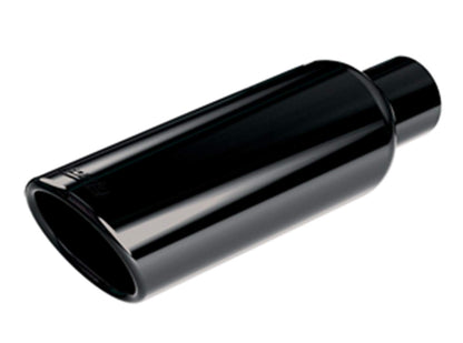 BORLA 140801BC Borla 140801BC S-Type Cat-Back Exhaust System 3.5 in. Pipe 5 in. Tip Single Round Rolled Angle Cut Black Chrome Truck Side Exit T-304 Stainless Steel S-Type Cat-Back Exhaust System