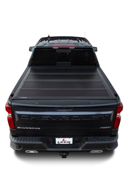 LEER 650105 LEER HF650M Quad-Folding Truck Bed Tonneau Cover, Fits Chevy Colorado and GMC Canyon, Years 2015-2026, 5'2" Truck Bed, Black