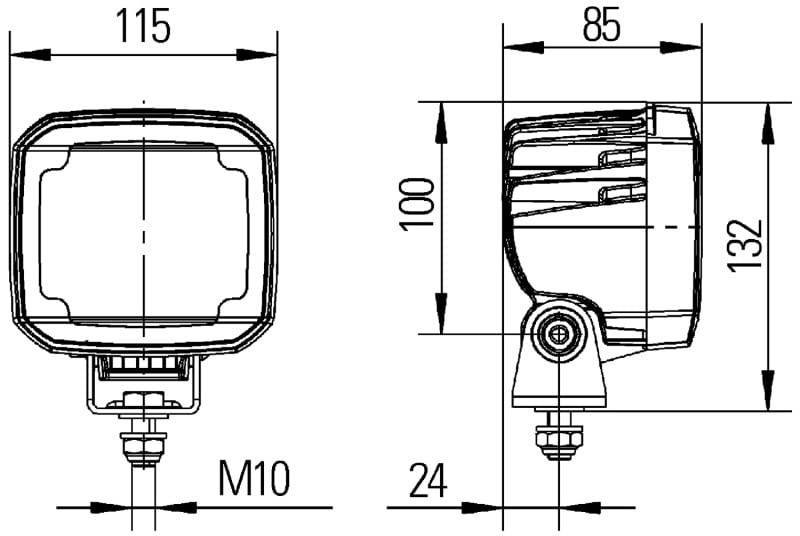 Hella 995506031 Work Lamp Wa 0Gr Md1224 Dt Ub 1Ga
