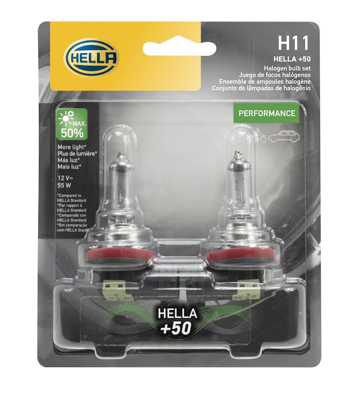 Hella H11P50TB BULB H11 12V 55W PGJ19-2 T4 +50 (2