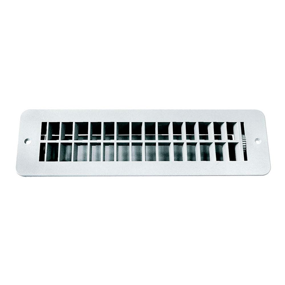 RV DESIGNER H850 RV Designer H850 - Plastic Floor Vent Register with Damper, White