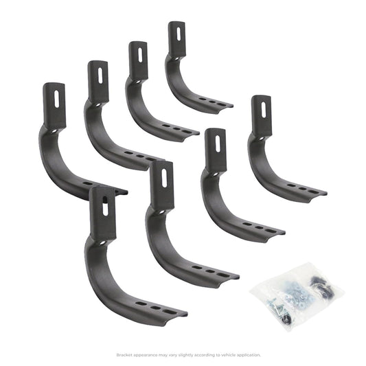 GO RHINO 6845165 Go Rhino OE Xtreme Brackets | Mild Steel, Textured Black | 6845165 | Fits 2020-2024 Jeep Gladiator JT, 4-Door