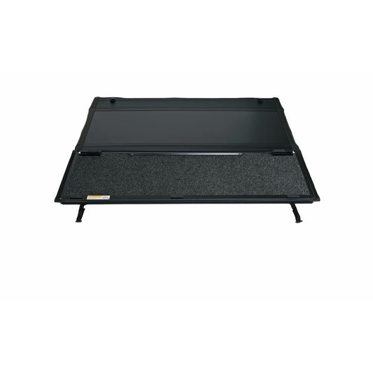 TRAILFX TFX1708 TrailFX Tonneau Cover Fits Chevy Silverado and GMC Sierra 1500 2500 3500 2014–2019 Premium Flush Tri-Fold Hard Lockable Black Aluminum Carpeted Under Panels