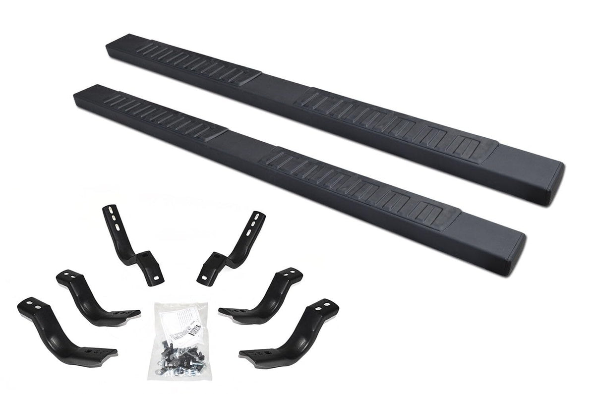 GO RHINO 6862404687T Go Rhino 6" OE Xtreme II Sidesteps & Brackets | Galvanized Steel, Textured Black | 6862404687T | Fits 2007-2019 Chevrolet Silverado & GMC Sierra Crew Cab (See Description)