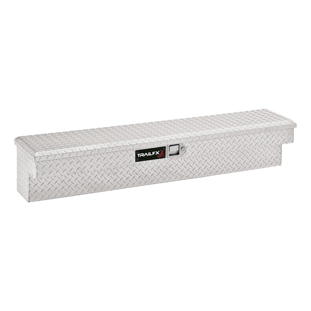 TRAILFX 160601 TrailFX Side Mount Tool Box Single Lid with Struts, Single Center Latch Polished 16-Gauge Diamond Tread Aluminum 3.7 Cubic Foot 60 Length x 11-1/4 Width x 11 Height Bright Finish TrailFX 160601