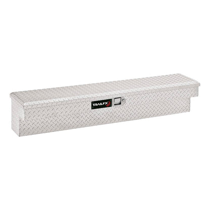 TRAILFX 160601 TrailFX Side Mount Tool Box Single Lid with Struts, Single Center Latch Polished 16-Gauge Diamond Tread Aluminum 3.7 Cubic Foot 60 Length x 11-1/4 Width x 11 Height Bright Finish TrailFX 160601