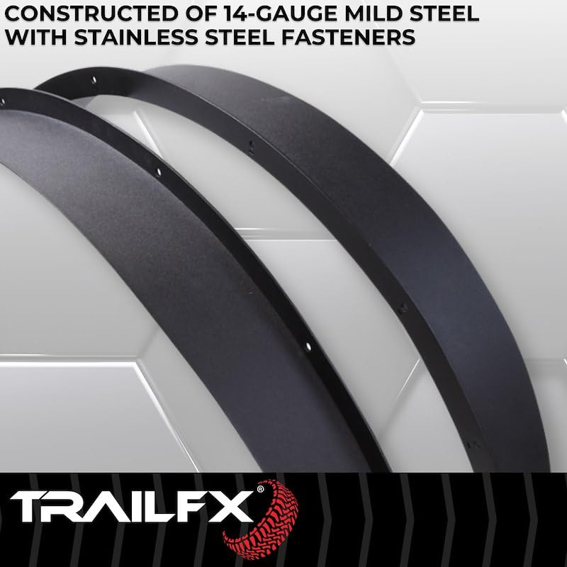 TRAILFX BR006T TRAILFX Bronco Steel Flat Fender Flares - Rear - Set of 2